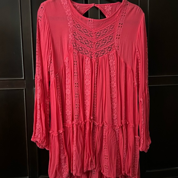 Free People Kiss Kiss Tunic - Color Sweetest Pink Size Small NWOT - Picture 6 of 10